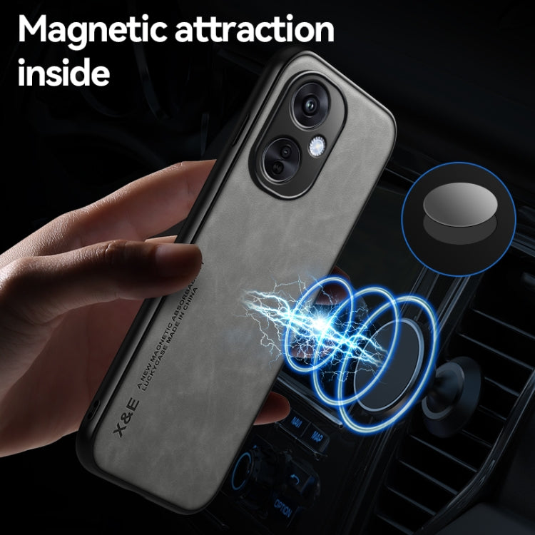 Skin Feel Magnetic PU Leather Back Phone Case - For Oppo K11x / Find X8 Pro / OnePlus Nord CE3 / CE3 Lite