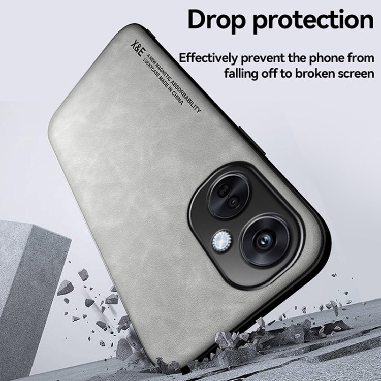 Skin Feel Magnetic PU Leather Back Phone Case - For Oppo K11x / Find X8 Pro / OnePlus Nord CE3 / CE3 Lite