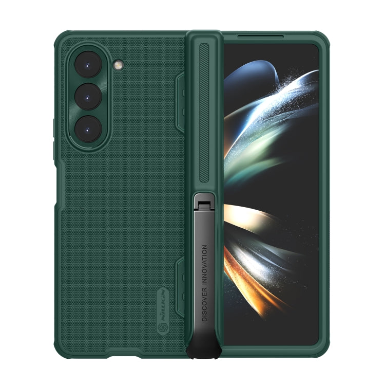 Nillkin Super Frosted Fold PC + TPU Phone Case with Holder (Green) - For Samsung Galaxy Z Fold5 - MosAccessories.co.uk