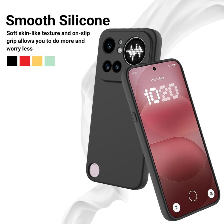 Pure Colour Liquid Silicone Shockproof Phone Case - For Nothing Phones