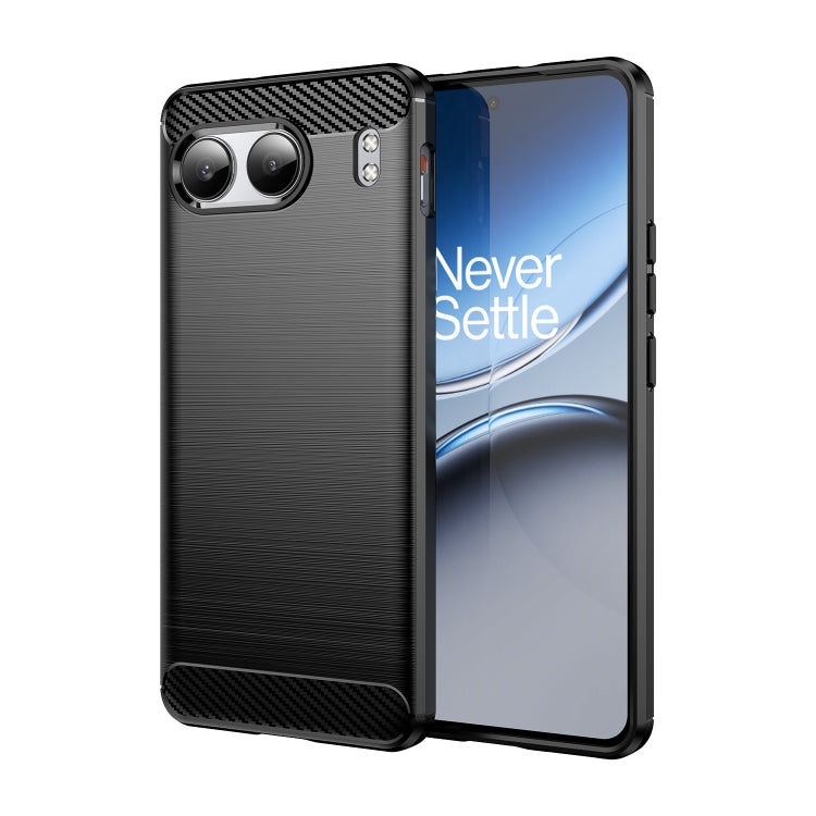 Brushed Texture Carbon Fiber TPU Black Phone Case - For OnePlus Nord 4 at MosAccessories.co.uk