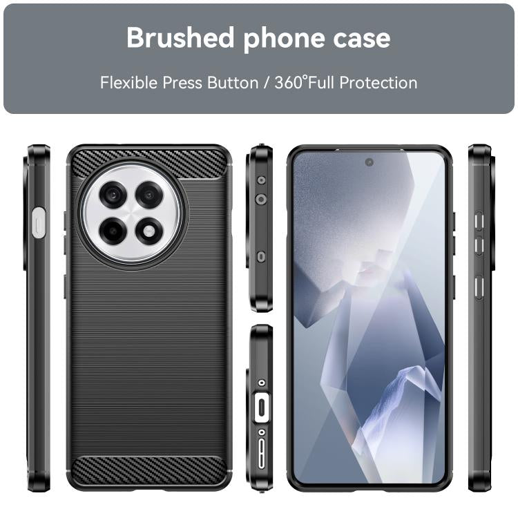 Carbon Fiber Brushed Texture TPU Phone Case - For OnePlus 13R / 13 / 12 / Ace 5 Pro / Ace 5 / Nord 4 / Nord CE3
