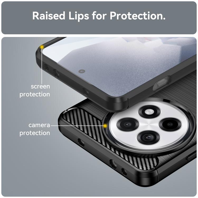 Carbon Fiber Brushed Texture TPU Phone Case - For OnePlus 13R / 13 / 12 / Ace 5 Pro / Ace 5 / Nord 4 / Nord CE3