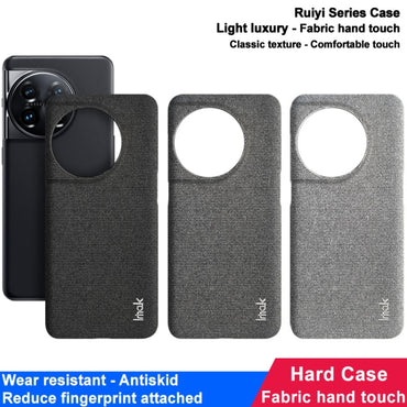 Imak Ruiyi Series Cloth Texture PU + PC Phone Case - For OnePlus 13 / 12R / 12 / 11 / Nord CE4 / Nord 3 / Ace 3 / Ace 2V