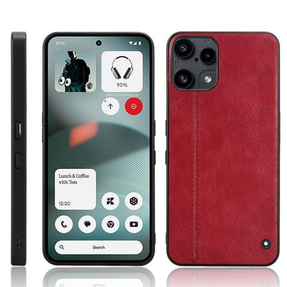 PU Leather Sewing Back Cover Phone Case - For Nothing Phone 2 / 2a / 3a / 3a Pro / CMF Phone 1