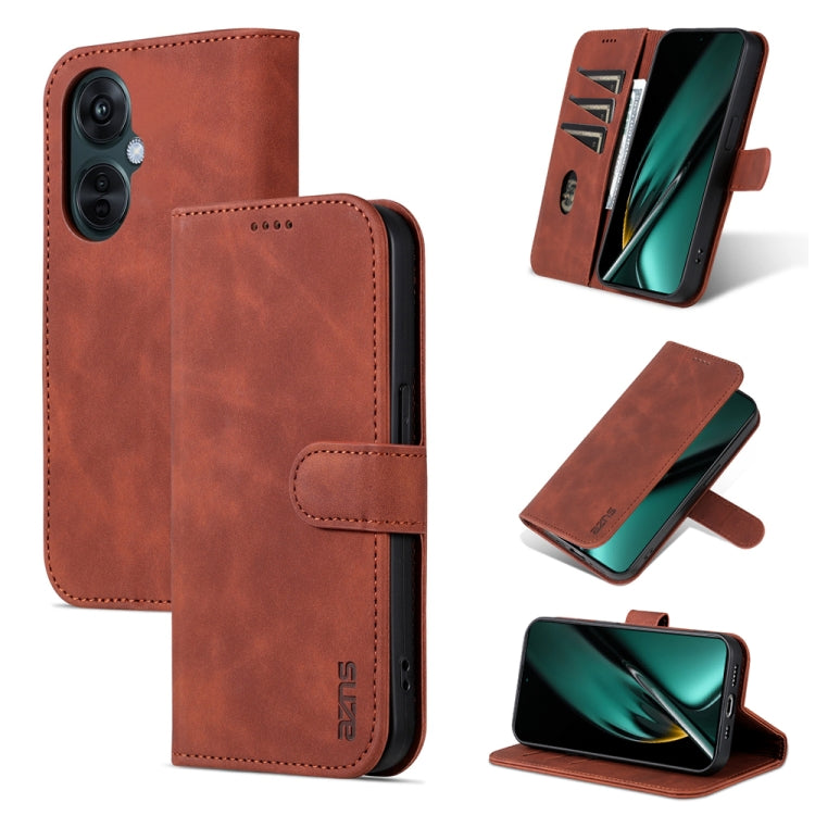 AZNS Skin Feel Calf Texture Flip PU Leather Phone Case - For Oppo Reno10 / 10 Pro / A78 4G / K11x / Find X8 Pro