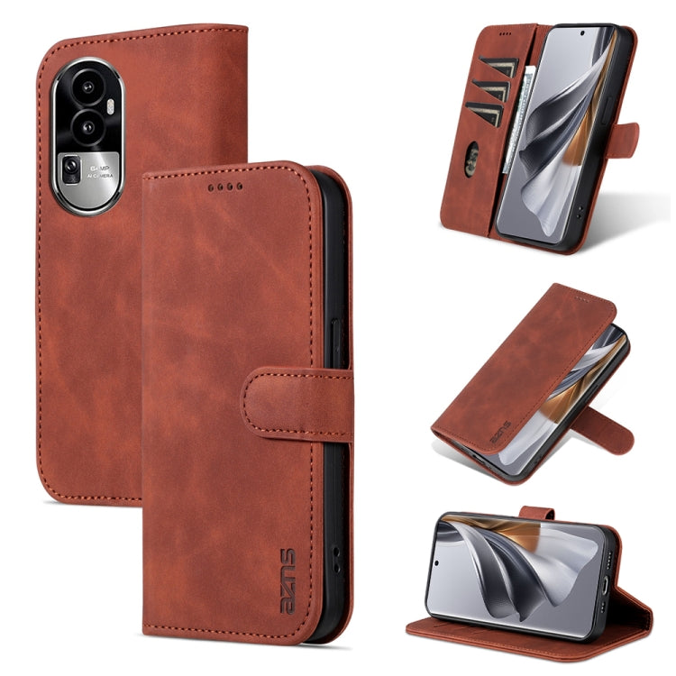 AZNS Skin Feel Calf Texture Flip PU Leather Phone Case - For Oppo Reno10 / 10 Pro / A78 4G / K11x / Find X8 Pro