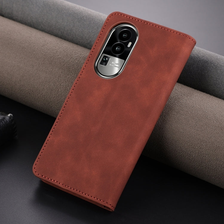AZNS Skin Feel Calf Texture Flip PU Leather Phone Case - For Oppo Reno10 / 10 Pro / A78 4G / K11x / Find X8 Pro