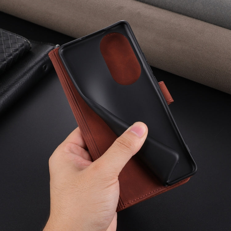 AZNS Skin Feel Calf Texture Flip PU Leather Phone Case - For Oppo Reno10 / 10 Pro / A78 4G / K11x / Find X8 Pro