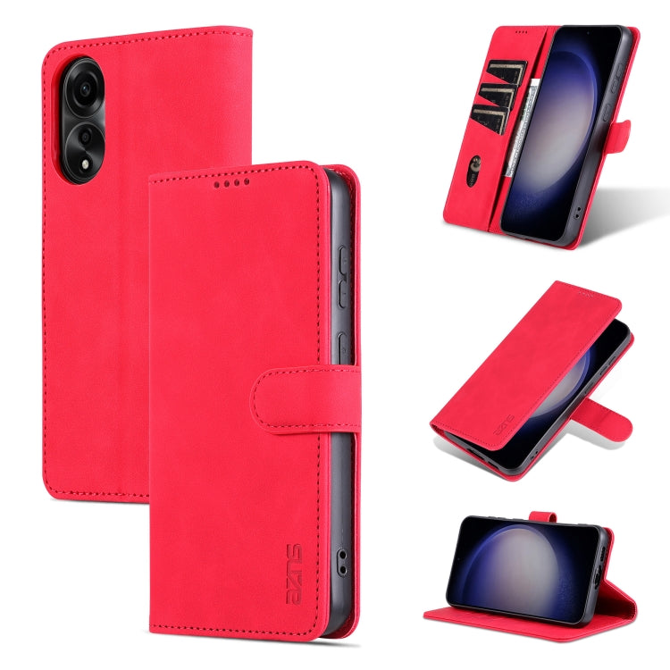 AZNS Skin Feel Calf Texture Flip PU Leather Phone Case - For Oppo Reno10 / 10 Pro / A78 4G / K11x / Find X8 Pro