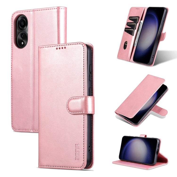 AZNS Skin Feel Calf Texture Flip PU Leather Phone Case - For Oppo Reno10 / 10 Pro / A78 4G / K11x / Find X8 Pro