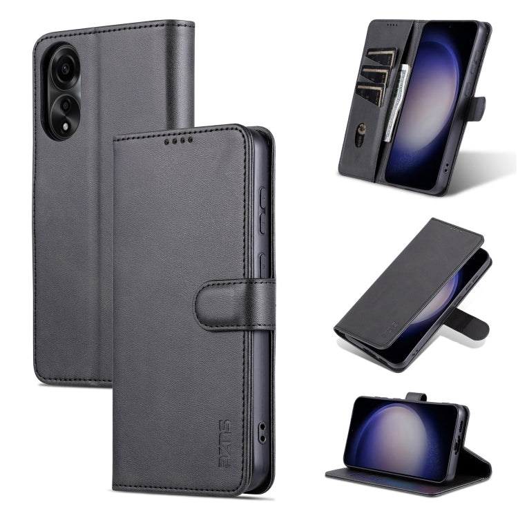 AZNS Skin Feel Calf Texture Flip PU Leather Phone Case - For Oppo Reno10 / 10 Pro / A78 4G / K11x / Find X8 Pro