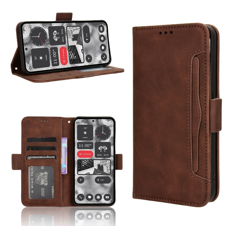 Skin Feel Calf Texture Card Slots PU Leather Phone Case - For Nothing Phone (2) / (2a) / CMF Phone 1