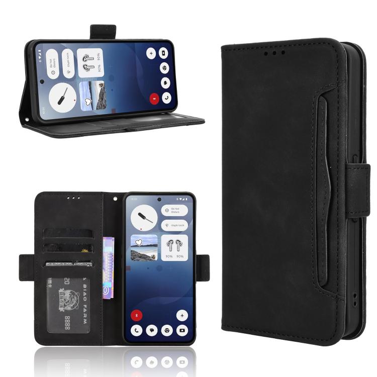 Skin Feel Calf Texture Card Slots PU Leather Phone Case - For Nothing Phone (3a) / (3a) Pro / CMF Phone 1 / CMF Phone 2 Pro