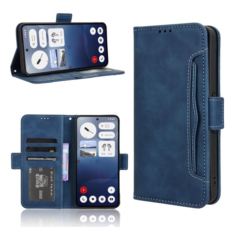 Skin Feel Calf Texture Card Slots PU Leather Phone Case - For Nothing Phone (3a) / (3a) Pro / CMF Phone 1 / CMF Phone 2 Pro