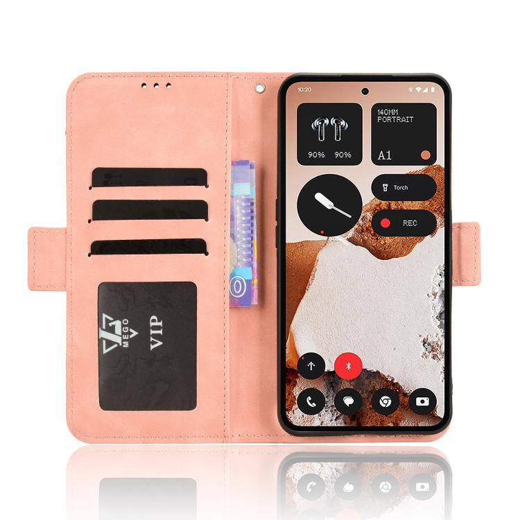 Skin Feel Calf Texture Card Slots PU Leather Phone Case - For Nothing Phone (3a) / (3a) Pro / CMF Phone 1 / CMF Phone 2 Pro