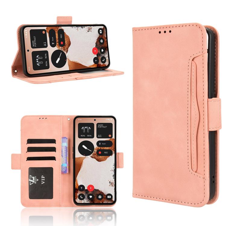 Skin Feel Calf Texture Card Slots PU Leather Phone Case - For Nothing Phone (3a) / (3a) Pro / CMF Phone 1 / CMF Phone 2 Pro