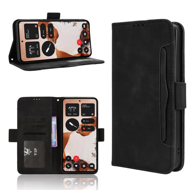 Skin Feel Calf Texture Card Slots PU Leather Phone Case - For Nothing Phone (3a) / (3a) Pro / CMF Phone 1 / CMF Phone 2 Pro