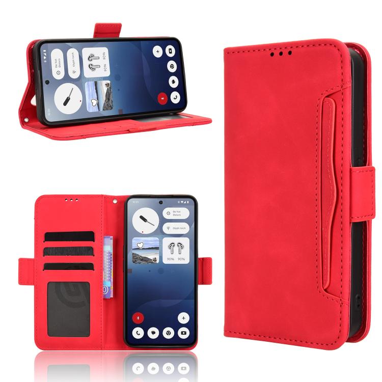 Skin Feel Calf Texture Card Slots PU Leather Phone Case - For Nothing Phone (3a) / (3a) Pro / CMF Phone 1 / CMF Phone 2 Pro