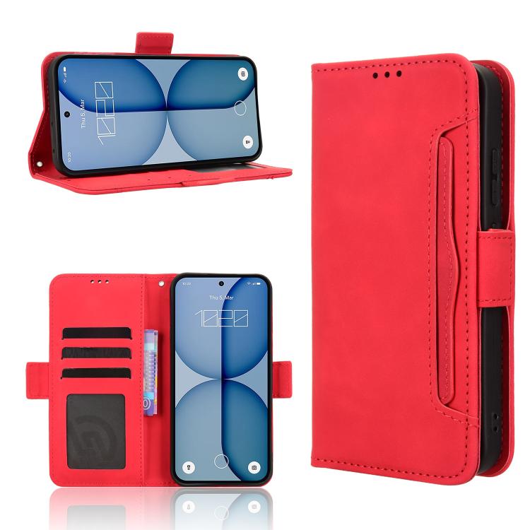 Skin Feel Calf Texture Card Slots PU Leather Phone Case - For Nothing Phone (4a) / (4a) Pro / (3) / (3a) Lite