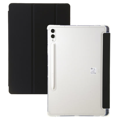 3-Fold Clear Acrylic PU Leather Tablet Case - For Samsung Galaxy Tab S10 FE / S9 FE / S9 / S10 FE+ / S10 Ultra