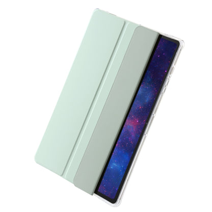 3-Fold Clear Acrylic PU Leather Tablet Case - For Samsung Galaxy Tab S9+