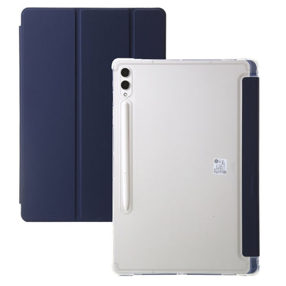 3-Fold Clear Acrylic PU Leather Tablet Case - For Samsung Galaxy Tab S9+