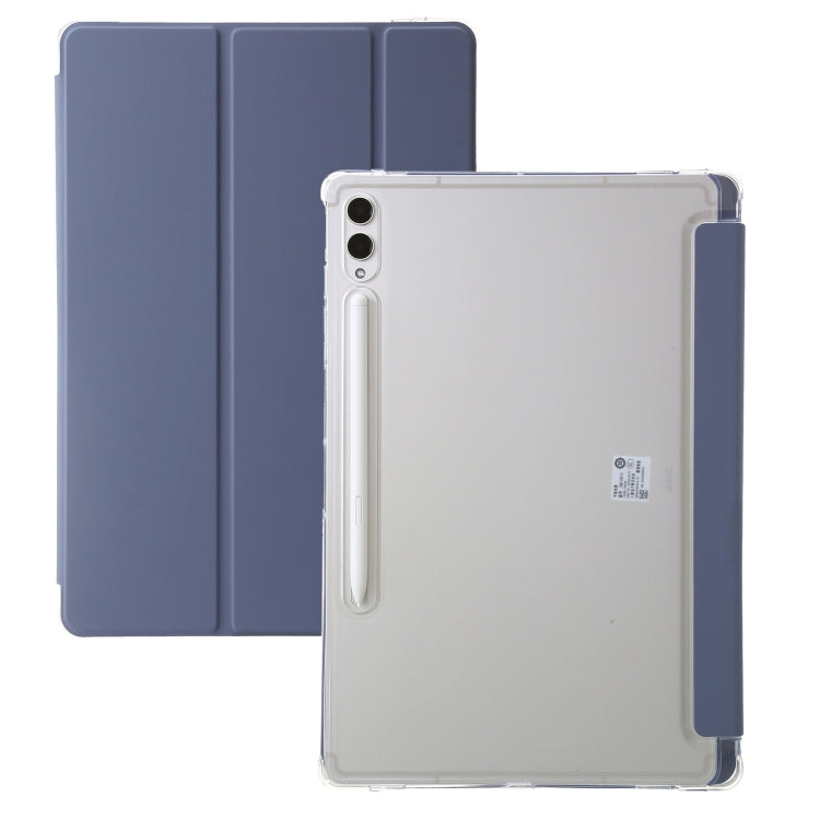 3-Fold Clear Acrylic PU Leather Tablet Case - For Samsung Galaxy Tab S9+