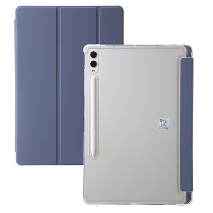 3-Fold Clear Acrylic PU Leather Tablet Case - For Samsung Galaxy Tab S9+