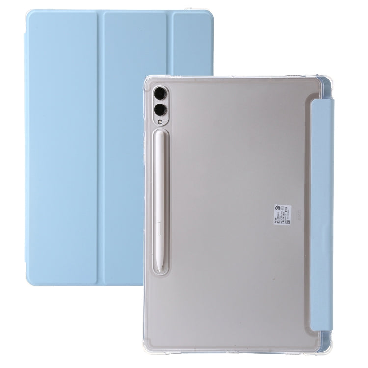 3-Fold Clear Acrylic PU Leather Tablet Case - For Samsung Galaxy Tab S9+