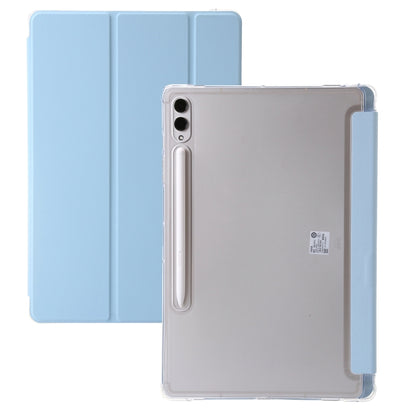 3-Fold Clear Acrylic PU Leather Tablet Case - For Samsung Galaxy Tab S9+