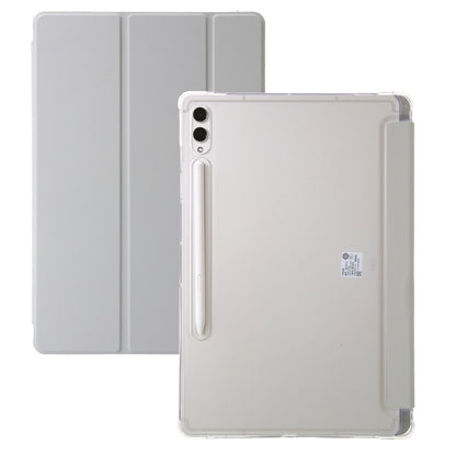 3-Fold Clear Acrylic PU Leather Tablet Case - For Samsung Galaxy Tab S9+