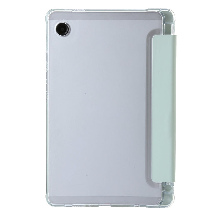 3-Fold Clear Acrylic PU Leather Tablet Case - For Samsung Galaxy Tab S10 FE / S9 FE / S9 / S10 FE+ / S10 Ultra