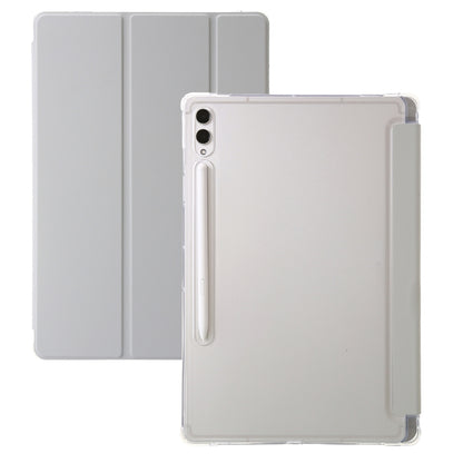 3-Fold Clear Acrylic PU Leather Tablet Case - For Samsung Galaxy Tab A9 / A9+ / S9 Ultra / S8 Ultra