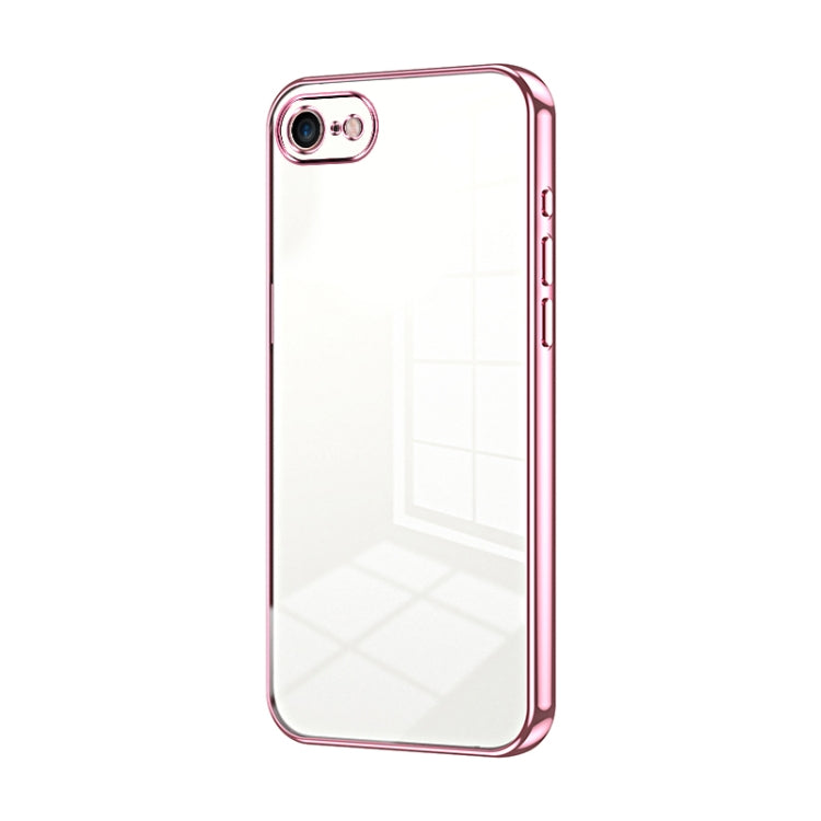 Transparent Plating Fine Hole Phone Case - For iPhone 7 / 8 / SE (20/22) (Pink) - Mos Accessories