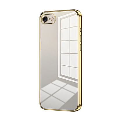 Transparent Plating Fine Hole Phone Case - For iPhone 7 / 8 / SE (20/22) (Gold) - Mos Accessories