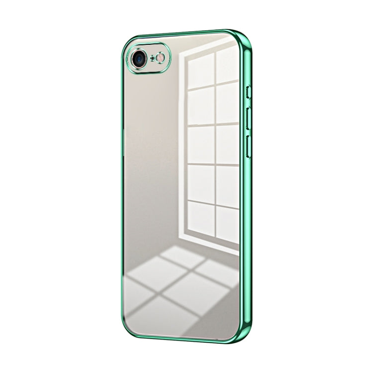 Transparent Plating Fine Hole Phone Case - For iPhone 7 / 8 / SE (20/22) (Green) - Mos Accessories