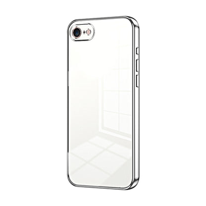 Transparent Plating Fine Hole Phone Case - For iPhone 7 / 8 / SE (20/22) (Silver) - Mos Accessories