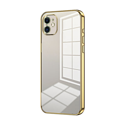 Transparent Plating Fine Hole Phone Case - For iPhone 11 (Gold) - Mos Accessories