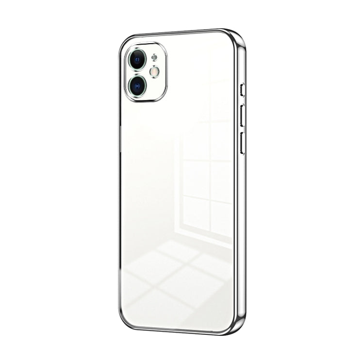 Transparent Plating Fine Hole Phone Case - For iPhone 11 (Silver) - Mos Accessories