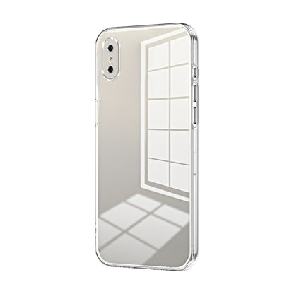 Transparent Plating Fine Hole Phone Case - For iPhone X / Xs / Xs Max (Clear) - Mos Accessories