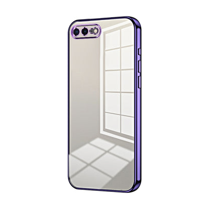 Transparent Plating Fine Hole Phone Case - For iPhone 7 Plus / 8 Plus (Purple) - Mos Accessories