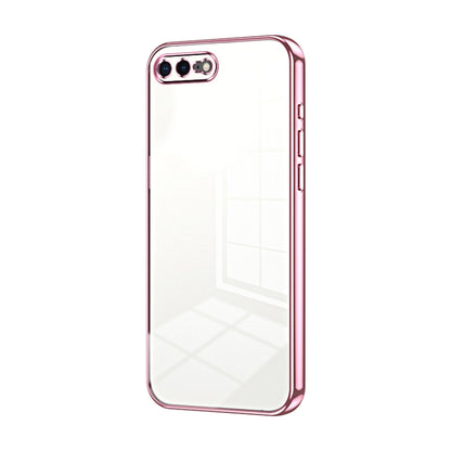 Transparent Plating Fine Hole Phone Case - For iPhone 7 Plus / 8 Plus (Pink) - Mos Accessories