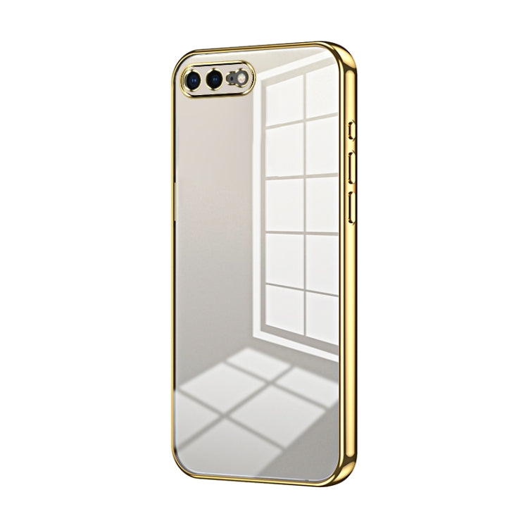 Transparent Plating Fine Hole Phone Case - For iPhone 7 Plus / 8 Plus (Gold) - Mos Accessories