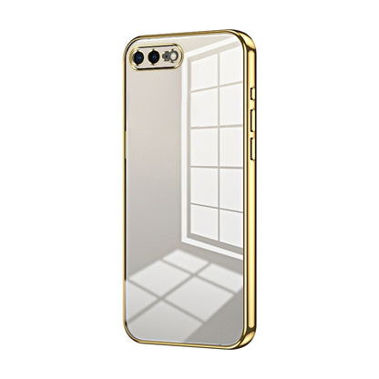 Transparent Plating Fine Hole Phone Case - For iPhone 7 Plus / 8 Plus (Gold) - Mos Accessories