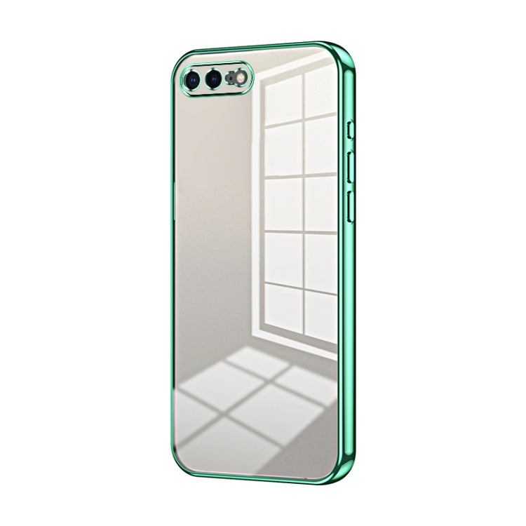 Transparent Plating Fine Hole Phone Case - For iPhone 7 Plus / 8 Plus (Green) - Mos Accessories