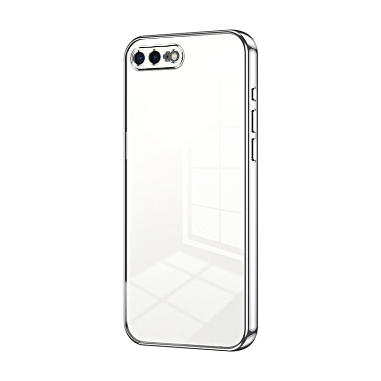 Transparent Plating Fine Hole Phone Case - For iPhone 7 Plus / 8 Plus (Silver) - Mos Accessories