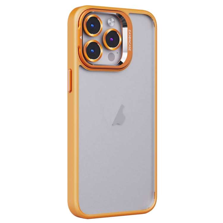 Invisible Lens Holder PC + TPU Frosted Phone Case (Orange) - For iPhone 15 / 14 / 13 Series - Mos Accessories