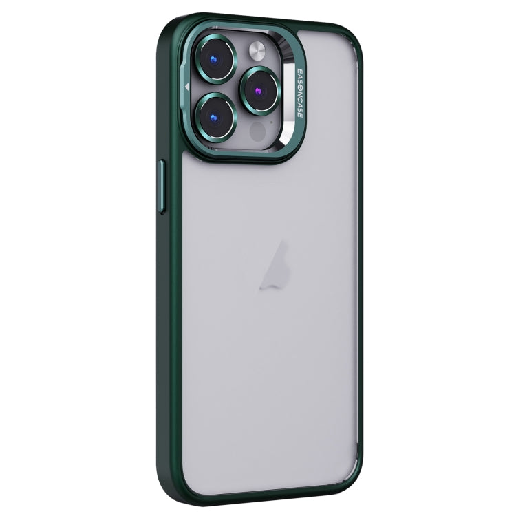 Invisible Lens Holder PC + TPU Frosted Phone Case (Green) - For iPhone 15 / 14 / 13 Series - Mos Accessories