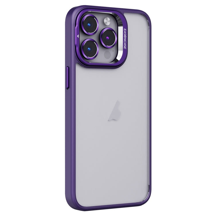 Invisible Lens Holder PC + TPU Frosted Phone Case (Purple) - For iPhone 15 / 14 / 13 Series - Mos Accessories